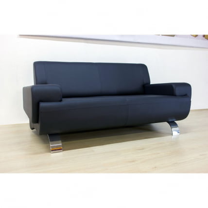 Диван офисный двойной Клерк 5 Екотекс 3001 Черный / Ecotex_1