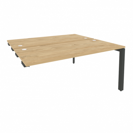 Стол-приставка двойной на П-образном м/к к опорным элем. ОНИКС О.МП-Д.СПР-4.7 Тиквуд Светлый/Антрацит / ONIX O.MP-D.SPR-4.7_0