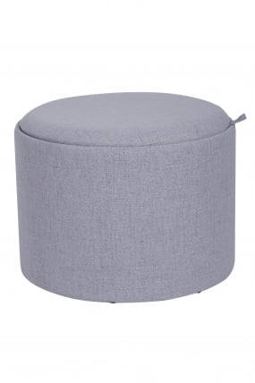 Пуф-столик с ящиком Хюгге Л рогожка Серый / L_1