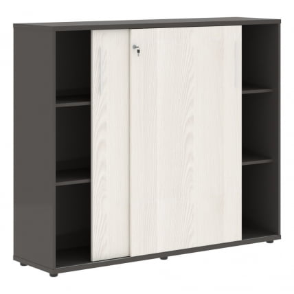 Шкаф с дверьми-купе ЕДИС ЕМC 1643 Ясень Траун Белый Мокко / EDIS EMC_1