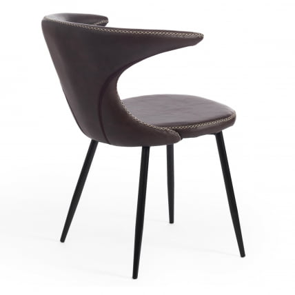 Стул ФЛАИР (мод. 9020) экокожа/металл, 60 х 56 х 78 см , коричневый 1/черный / FLAIR (mod._2
