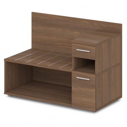 Тумба багажная с ящиком и дверью правый Орната 	Н-444 Пр Орех Вирджиния / Ornata_0