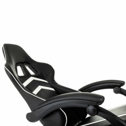 Кресло компьютерное БРАБИКС Шоотер ГМ-123, 2 подушки, экокожа, черное/белое / BRABIX Shooter GM-123,_10