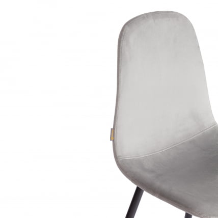 Стул БРЕЕЗЕ (мод. ДЖСC-58) Велюр/металл , 44 х 53 х 86 см, грей (серый) ХЛР 19 / черный / BREEZE (mod. JSC-58) grey HLR_7