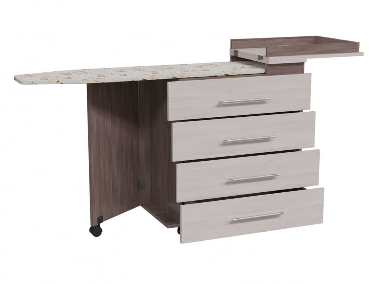 Комод с гладильной доской 4-44300 Бодега темный Бодега светлый_0