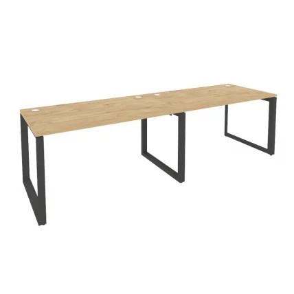 Рабочая станция на О-образном м/к ОНИКС О.МО-РС-2.3.8 Тиквуд светлый/Антрацит / ONIX O.MO-RS-2.3.8_0