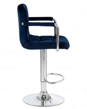 Стул барный ДОБРИН КРУГЕР АРМ Синий велюр МДЖ9-117 / DOBRIN KRUGER ARM MJ9-117_2