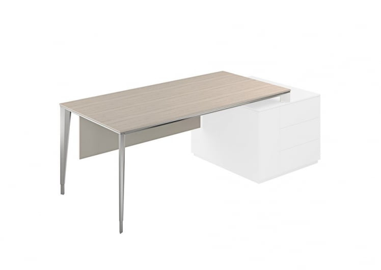 Стол под опорную тумбу 800 Атлас НЗ-0106.ЙН.АЛ Ясень Наварра Алюминий / Atlas NZ-0106.YN.AL_0