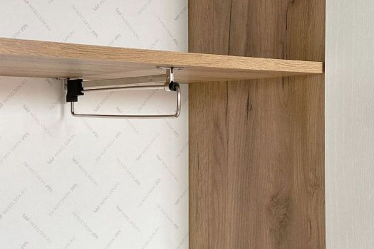 Шкаф двухдверный Бери МПР-024 Дуб крафт золотой/белое дерево / MPR-024_9