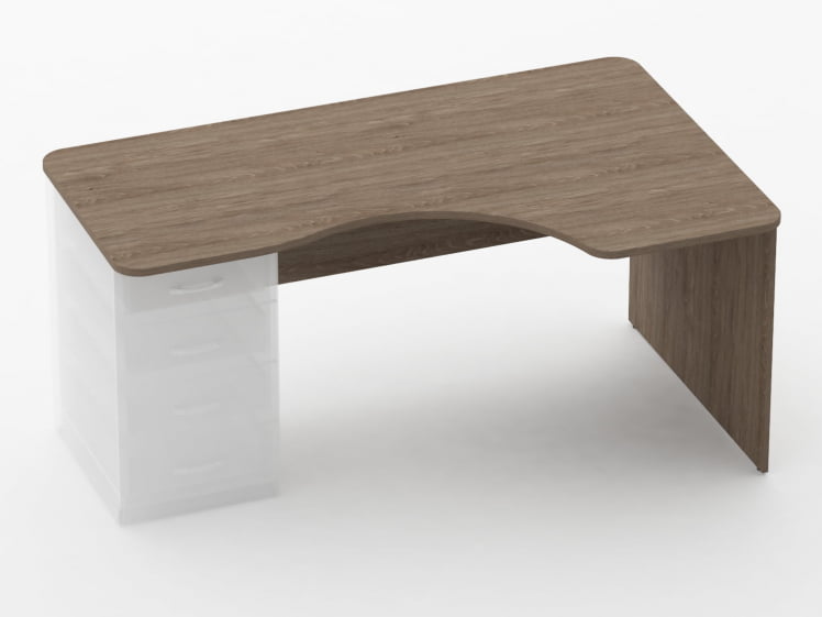 Стол угловой под встроенную тумбу Глассй 1.141.16Пр Дуб Верцаска / Glassy_0