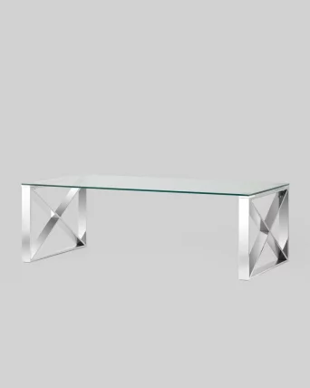 Журнальный стол КРОСС 120кс60 Серебро / 120x60_1