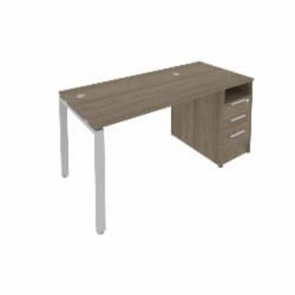 Рабочая станция с опорной тумбой Метал Сйстем Б.РС-СТП -1.2 Вяз/Серый / Metal System_0