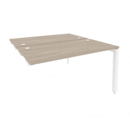 Стол-приставка двойной на П-образном м/к к опорным элем. ОНИКС О.МП-Д.СПР-3.7 Дуб Аттик/Белый / ONIX O.MP-D.SPR-3.7_0
