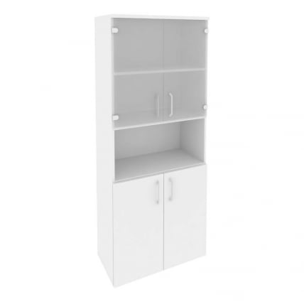 Шкаф высокий широкий ОНИКС О.СТ-1.4 Белый Бриллиант / ONIX O.ST-1.4_0