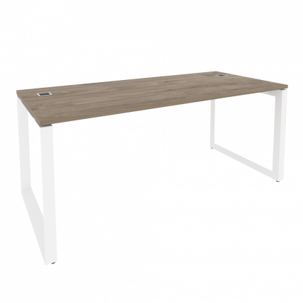 Стол рабочий руководителя на О-образном м/к ОНИКС О.МО-СРР-5.8 Тиквуд Темный/Белый / ONIX O.MO-SRR-5.8_0