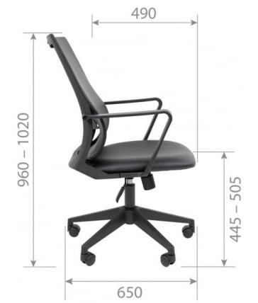 Кресло руководителя Чаирман 545 БП экокожа Черный / Chairman_4