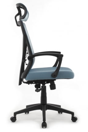 Кресло Оливер РCХ В-203АC Черный пластик/Синий / Oliver RCH W-203AC_1