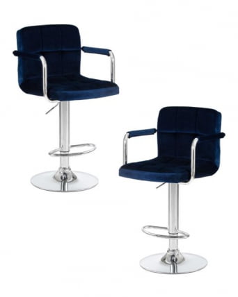 Стул барный ДОБРИН КРУГЕР АРМ (синий велюр (МДЖ9-117)) / DOBRIN KRUGER ARM (MJ9-117))_0