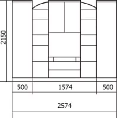 Стенка Александра 6 МДФ Венге/Млечный дуб_8