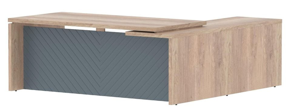 Стол руководителя левый Торр ЛУКС ТЛCТ 2020 Л Дуб Каньон Серо-голубой / Torr LUX TLCT L_0