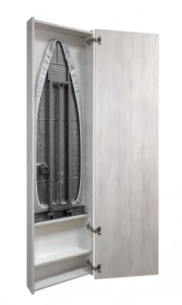 Шкаф со встроенной гладильной доской Ирон Бокс Еко (правый) Беленый дуб / Iron Box Eco_1