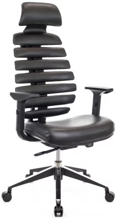 Эргономичное кресло Ерго Блаcк экокожа Черный / Ergo Black_0