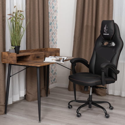 Кресло Арена металБЛ кож/зам, черный/черный карбон, 36-6/карбон черный / Arena metalBL_16