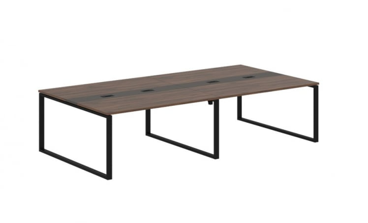 Переговорный стол ЕДИС ЕКCТ 3116 Дуб Денвер темный Мокко Черный / EDIS EQCT_0