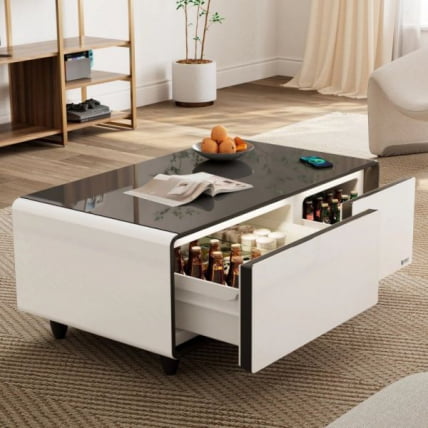 Умный кофейный столик с холодильником ЕУРЕКА ТБ90, Вхите+Блаcк / EUREKA TB90, White+Black_6