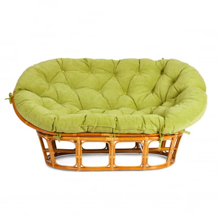 Диван МАМАСАН/МАМАСАН 23/02 В /с подушкой/ подушка 182х119 см, 169х102х80 см, Пекан (орех), флок, олива, 23 / MAMASAN/МАМАСАН W Pecan_2