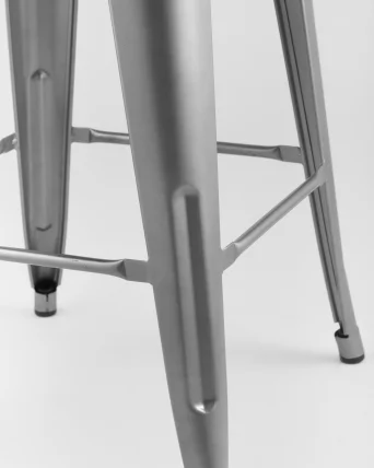 Стул полубарный Толикс Воод со спинкой Серебристый / Tolix Wood_8