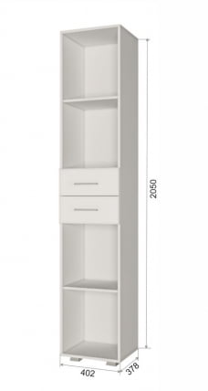 Пенал с ящиками Пайн ПП 3 Дуб Ривьера Бетон Пайн_1