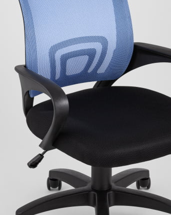 Компьютерное кресло ТопЧаирс Симпле Голубое / TopChairs Simple_7