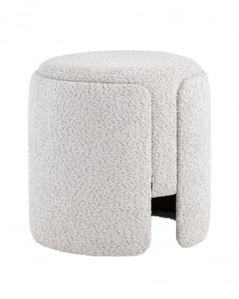 Пуф Такс букле (светло-серый) / Taks_0