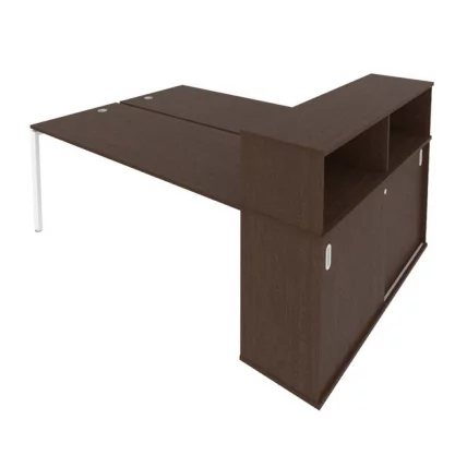 Рабочая станция с опорным шкафом-купе Метал Сйстем Б.РС-СШК-2.5 Венге/Белый / Metal System_0