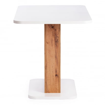 Стол обеденный ГЕНТ ЛДСП, 110-145кс68,6кс75,5 см, Дуб вотан/Белый / GENT 110-145x68,6x75,5_1