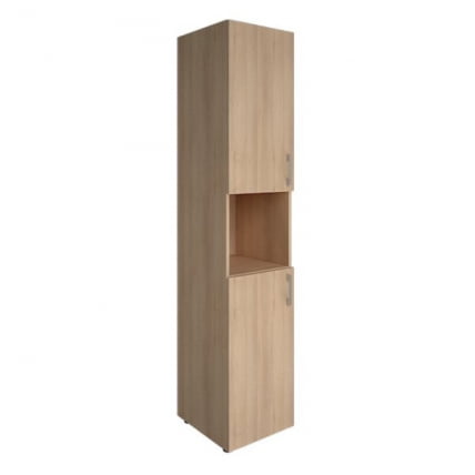 Стеллаж книжный закрытый с нишей без топа ЙАЛТА ЛТ-СУ 1.5Р Снежная Платина / YALTA LT-SU 1.5R_0