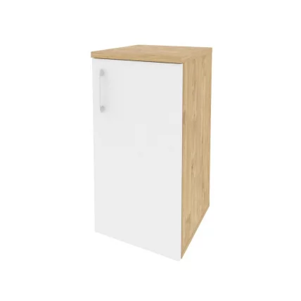 Шкаф низкий узкий правый ОНИКС О.СУ-3.1(Р) Тиквуд Светлый/Белый / ONIX O.SU-3.1(R)_0