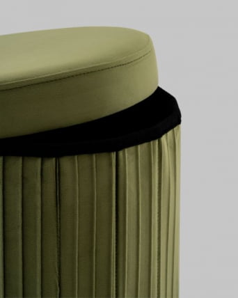 Пуф складной с ящиком Сторе Роунд травяной / Store Round_4