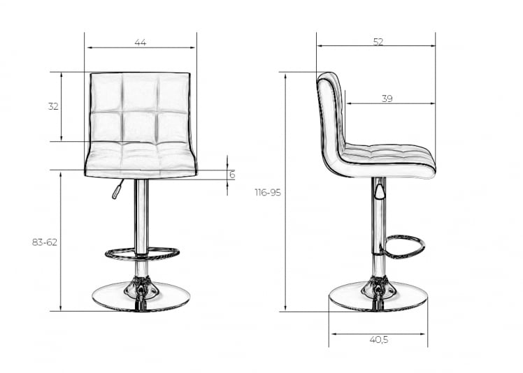Стул барный ДОБРИН CАНДЙ (белый) / DOBRIN CANDY_8