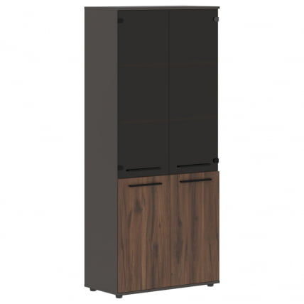 Шкаф комбинированный ЕДИС ЕХCС 85.2 Дуб Денвер темный Черный Мокко / EDIS EHCS_0