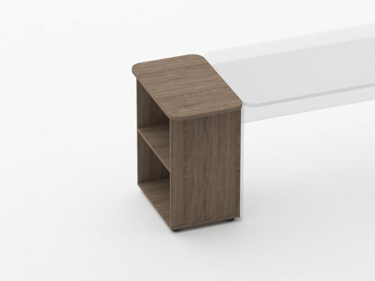 Тумба приставная к столу Глассй 3.18.10 Дуб Верцаска / Glassy_1