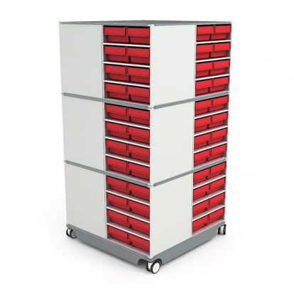 Поворотная кассетница КП-01 красная_0