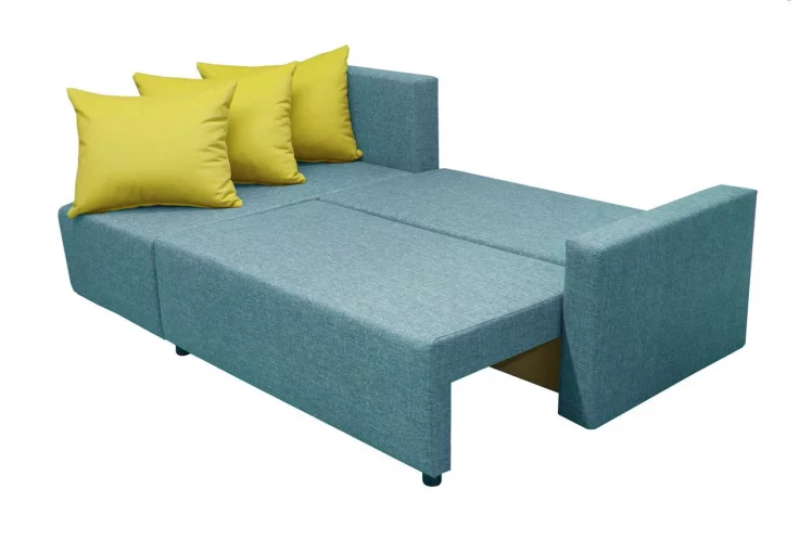 Угловой диван Шеррй (3 категория) с механизмом подъема оттоманки Балтик Азуре Эппл / Sherry_2