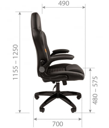 Кресло геймерское CХАИРМАН ДРАЙВ (ГАМЕ) 15 Черный Голубой / CHAIRMAN (GAME)_4