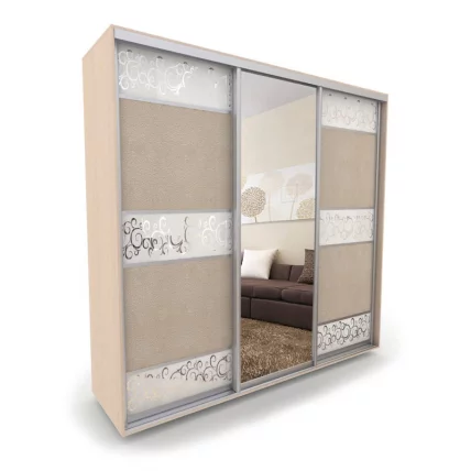 Шкаф-купе 3-х дверный Акцент-Лайн КС 1500х600 Дуб молочный_0