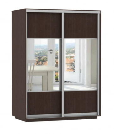 Шкаф-купе двухдверный Экспресс Дуо Комби 1600х2400х Венге / 1600х2400h_0