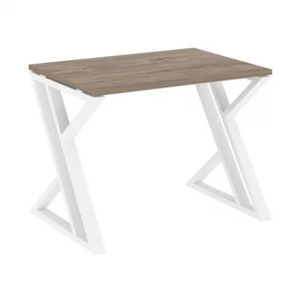 Стол рабочий ЛОФТ ВР.Л-СРЗ-1.7 Металл белый Тиквуд темный / LOFT VR.L-SRZ-1.7_0