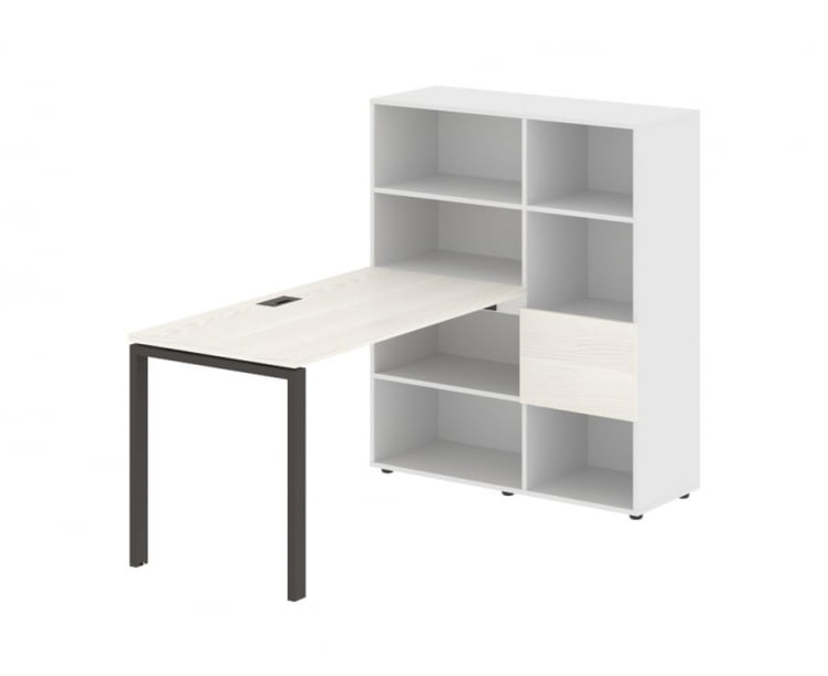 Рабочая станция ЕДИС ЕУРСТ 1113 Ясень Траун Мокко Белый / EDIS EURST_0