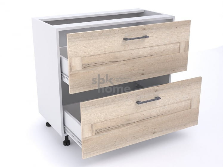 Стол с ящиками СЯ-90 (2), Дублин (900*470*820) Дуб галифакс белый, 21623_1